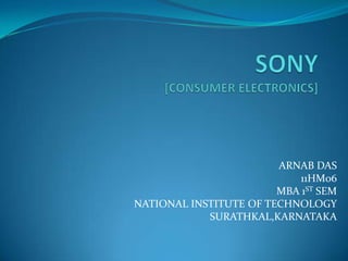 ARNAB DAS
                            11HM06
                        MBA 1ST SEM
NATIONAL INSTITUTE OF TECHNOLOGY
            SURATHKAL,KARNATAKA
 