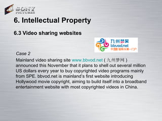 <ul><li>Case 2   </li></ul><ul><li>Mainland video sharing site  www.bbvod.net  ( 九州梦网 ) announced this November that it pl...
