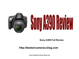 Sony A390 Review Sony A390 Full Review http://bestslrcamerax.blog.com 