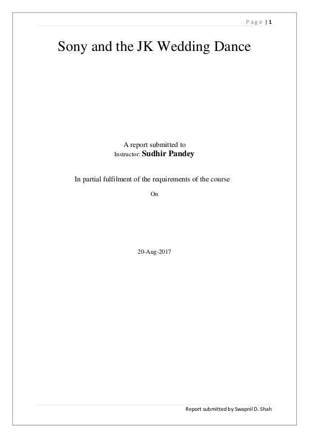 Sony And The Jk Wedding Dance