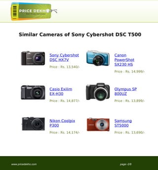 Sony+Cybershot+DSC+T500 | PDF