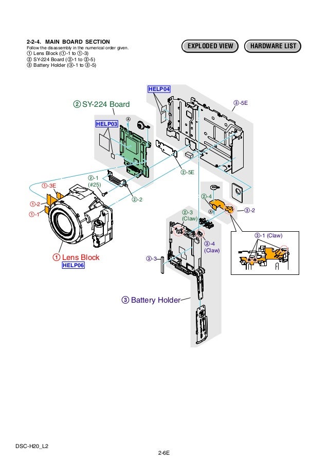 Sony dsc h20 service manual level 2 ver 1.1 2009.04 rev-1 (9-852-683-…