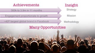 Achievements                      Insight
     300k to 3.9m in 11 months
                     `                    Strateg...
