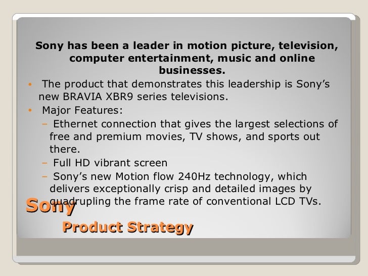 Sony Marketing Plan Slide Show