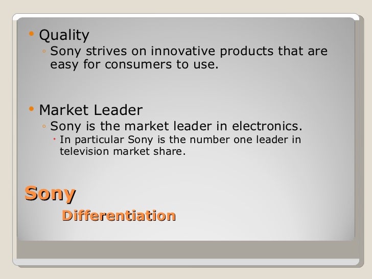 Sony Marketing Plan Slide Show