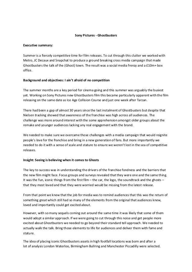 Sony case study analysis