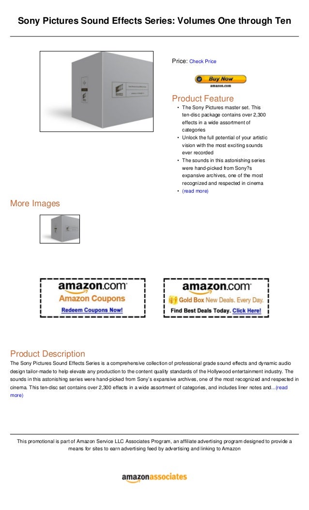 Sony pictures sound effects series volumes one through ten