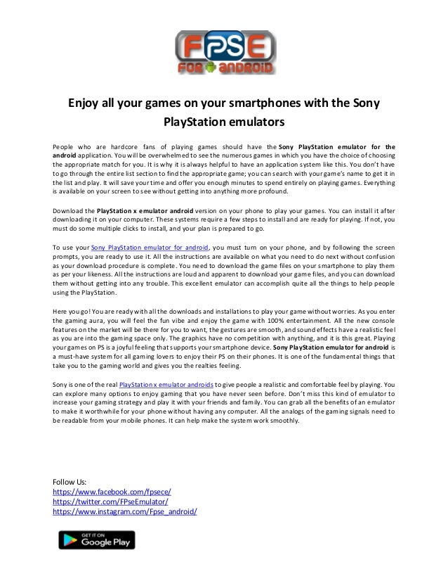 Sony PlayStation Emulator for Android