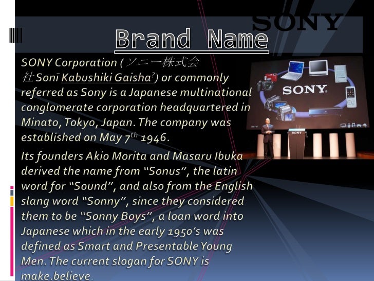 Sony presentation