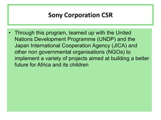 Sony Corporation CSR