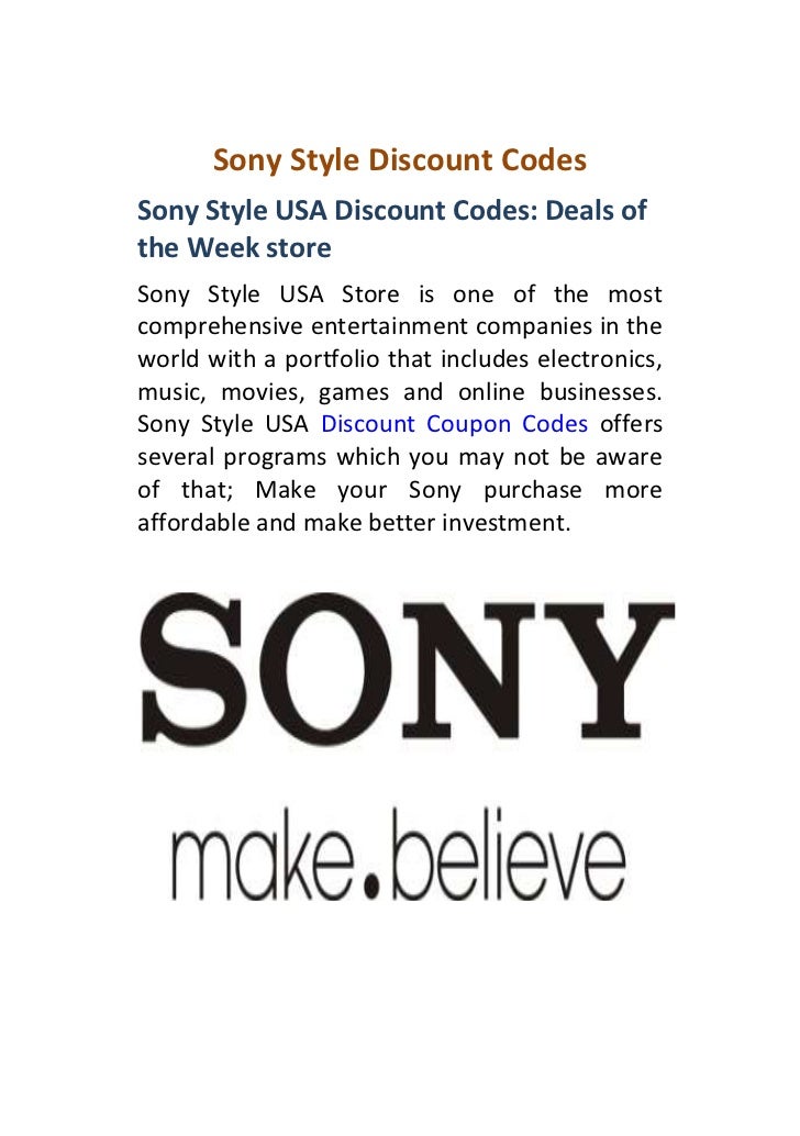 sony style discount codes