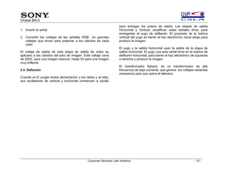 Sony training chasis ba5 | PDF