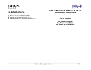 Sony training chasis ba5 | PDF