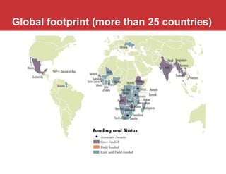 Global footprint (more than 25 countries)
 