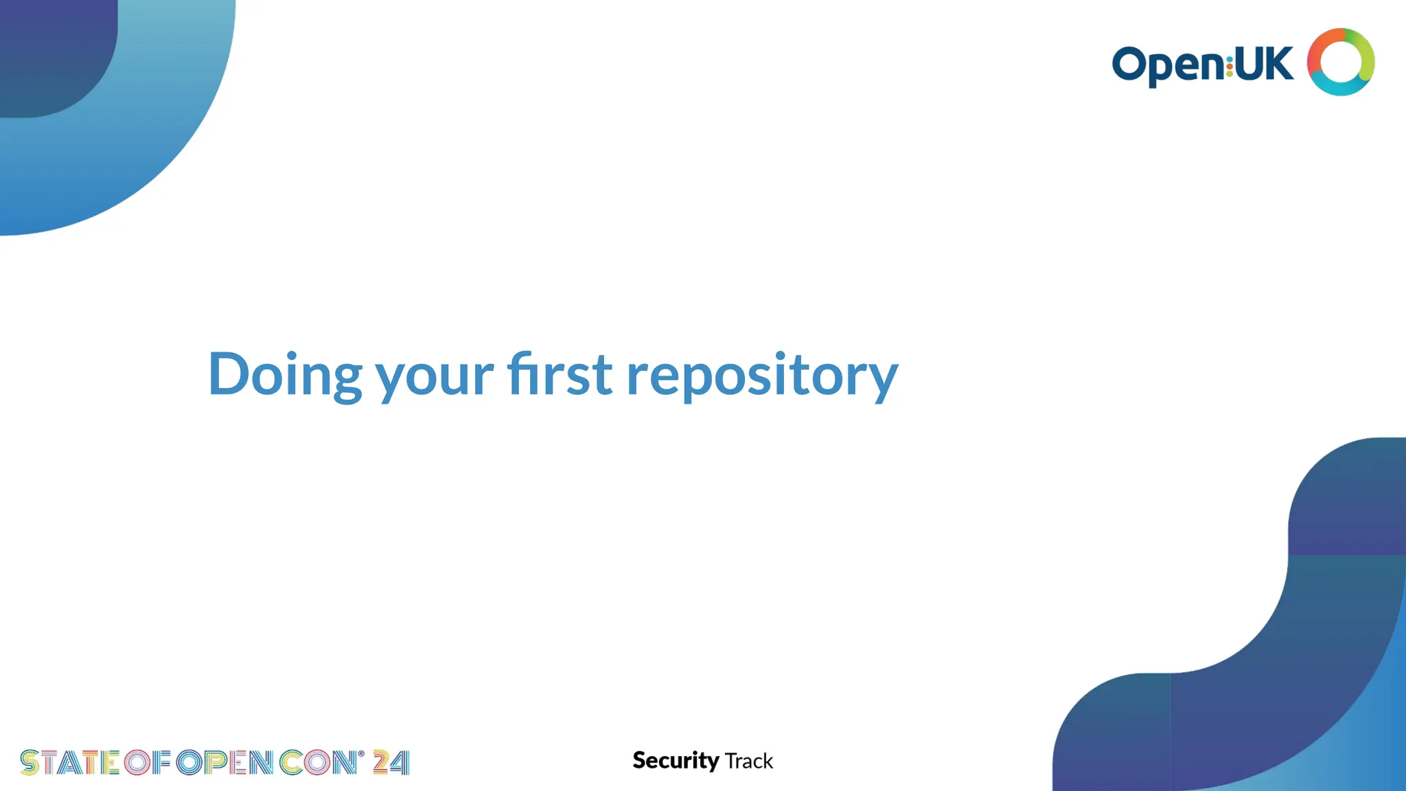 Doing your ﬁrst repository
 