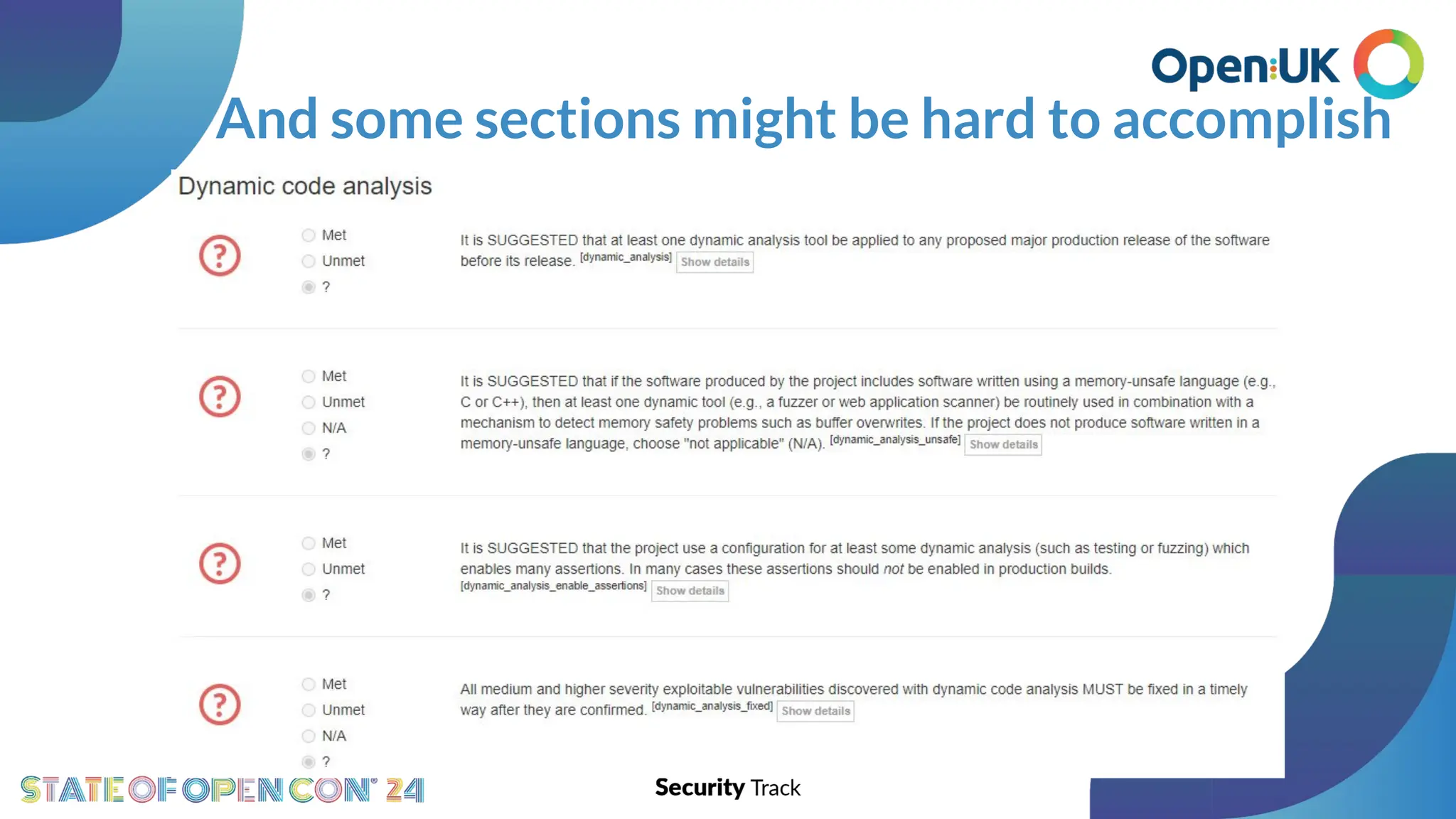 And some sections might be hard to accomplish
 