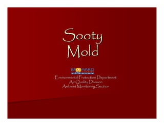 Sooty
Sooty
Mold
Mold
Environmental Protection Department
Environmental Protection Department
Air Quality Division
Air Quality Division
Ambient Monitoring Section
Ambient Monitoring Section
 