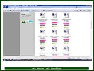 Quality Assurance, Quality Square Industry   35
 