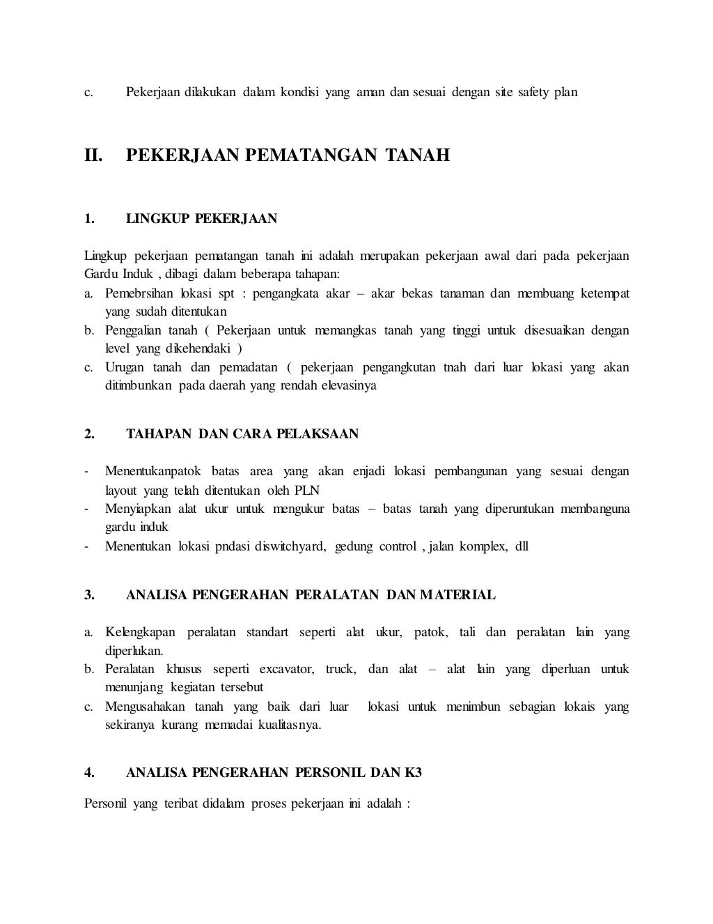 SOP Penanganan Material