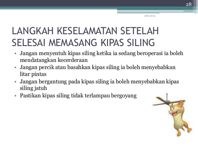 Sop Pemasangan Kipas Siling