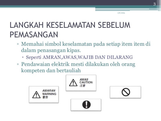 Sop Pemasangan Kipas Siling Sop Pemasangan Kipas Siling