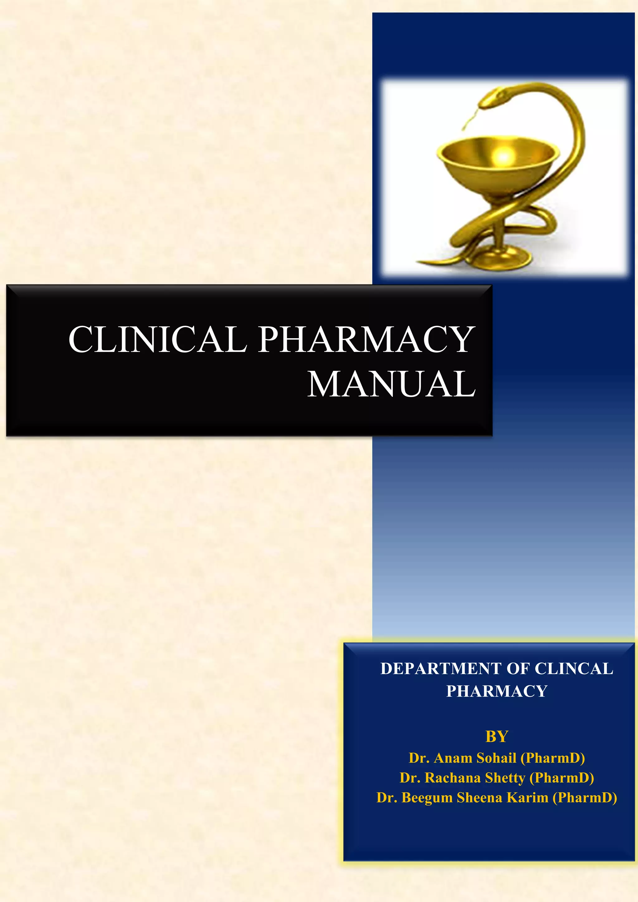 CLINICAL PHARMACY MANUAL PDF