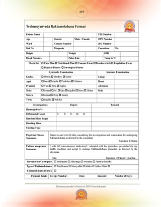 Technoayurveda's Practical SOP Panchakarma
227
 