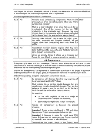 SOP PM-02 FAST project management v1-signed | PDF