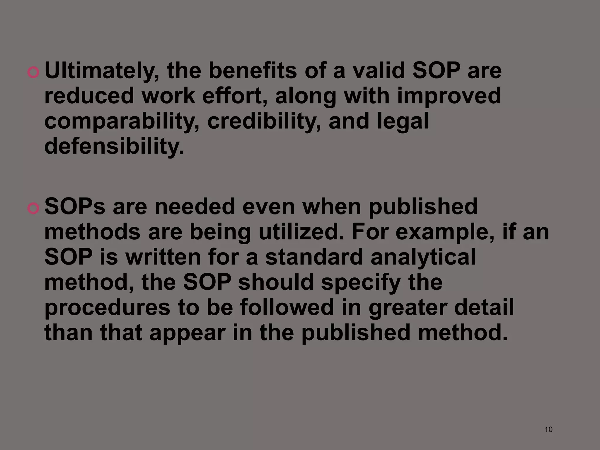 Standard operating procedure ( SOP) | PPTX