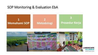 SOP Monitoring & Evaluation EbA
1
Memahami SOP
2
Metodologi
3
Prosedur Kerja
 