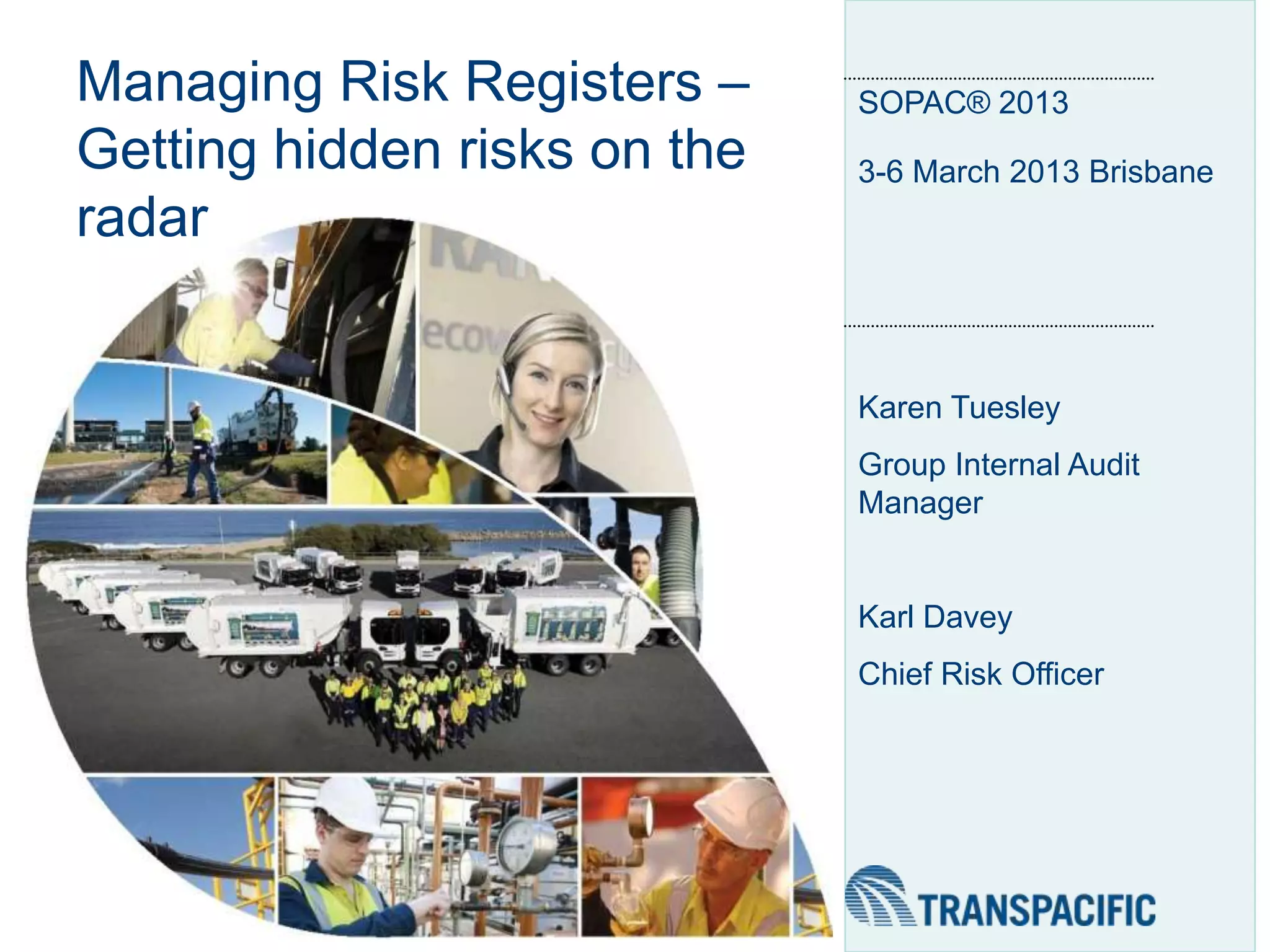 Hidden Risk It 2013 SOPAC presentation understanding hidden risks | PPTX