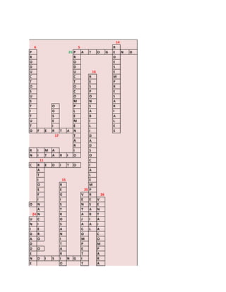 14
6 5 R
P 25 P A T O G E N O
R R D
O O E
D D S
U U 16 E
C C R M
T T E P
O O S R
S C P E
U O O S
S M N A
T O P S R
I G L A I
T S E B A
U E M I L
T I E L E
O F E R T A N I S
17 T D
A A
R D
R I M A I S
N I T A R I O O
11 C
C R E D I T O I
A A
T L
I 15 E
O R M
S E 25 P
F G V R 26
I I E E V
O N S N S E
A T T A N
24 N R A R T
U C O J I A
N I S A A J
I E A C L A
D R N O C
A O I M O
D T P M
D O A E P
E R T A
N D I S I N G I R
E O T A
 