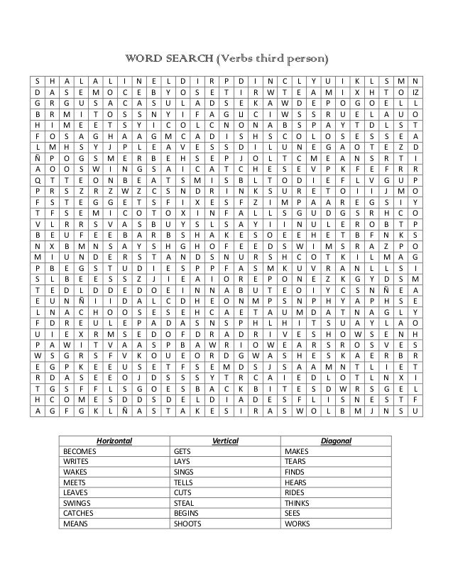 Sopa de letras ingles Sopa de letras ingles