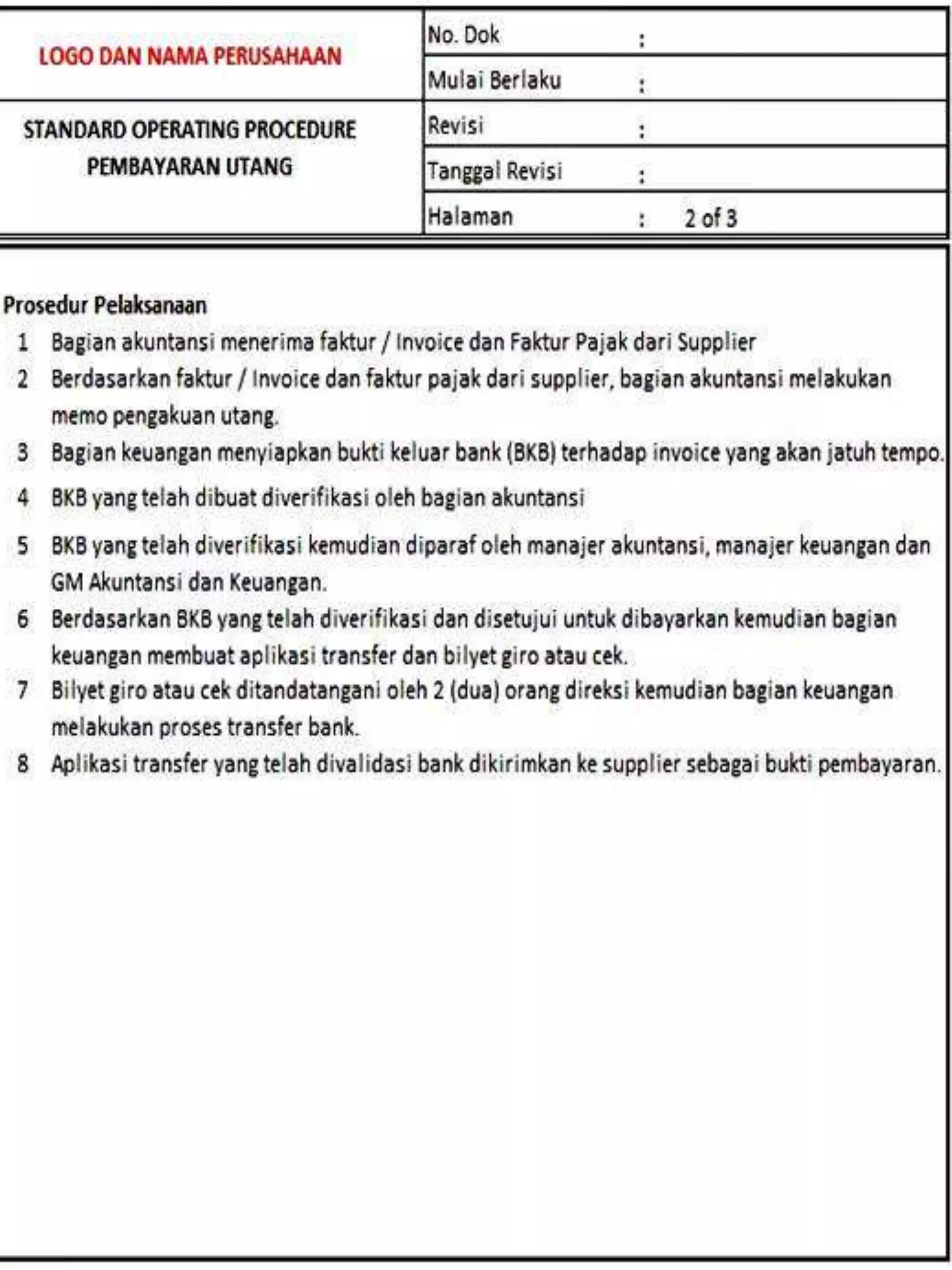 Standard Operating Procedur (SOP) Akuntansi Keuangan | PPSX