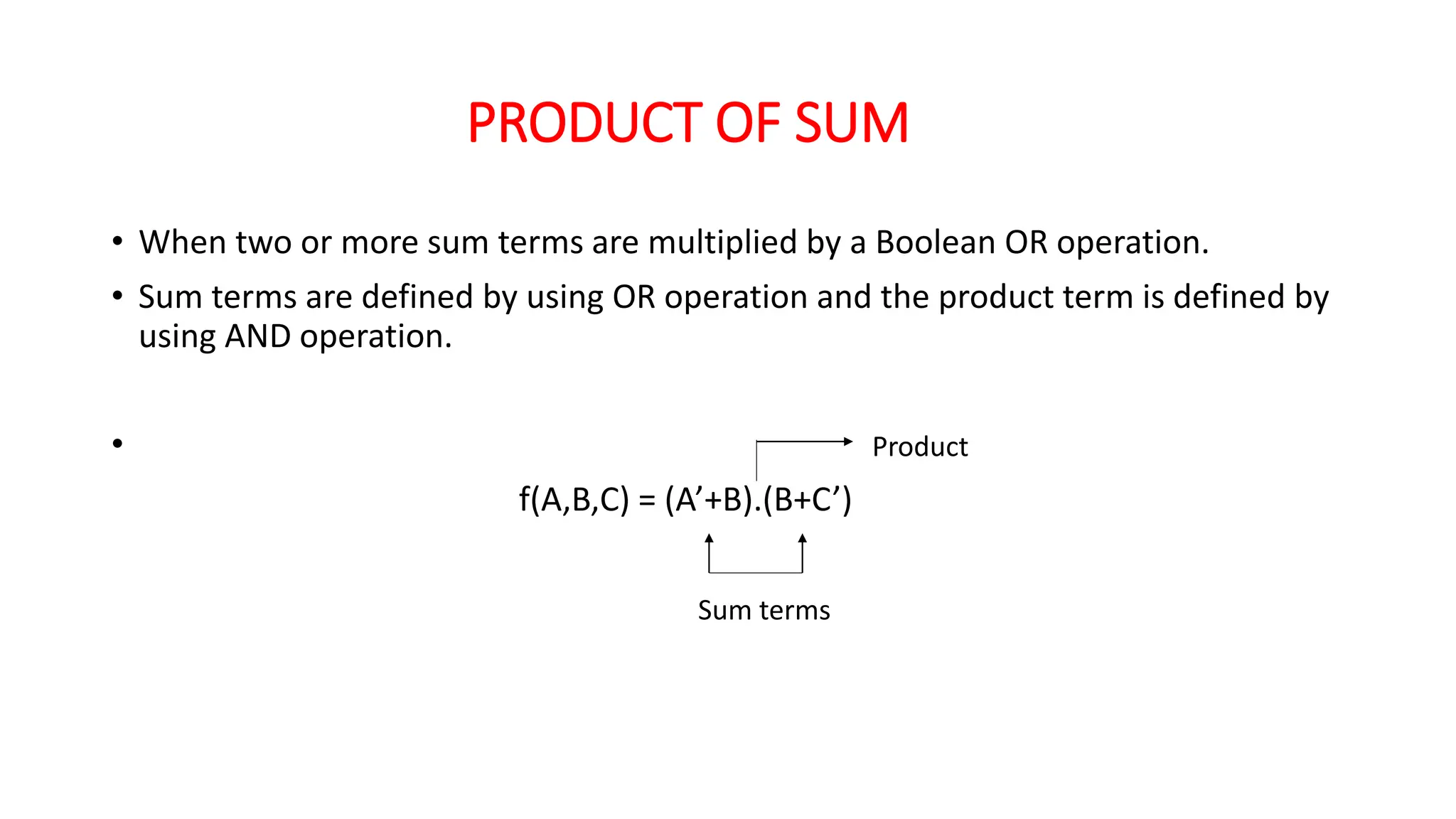 SUM OF PRODUCT AND PRODUCT OF SUM FORM .pptx