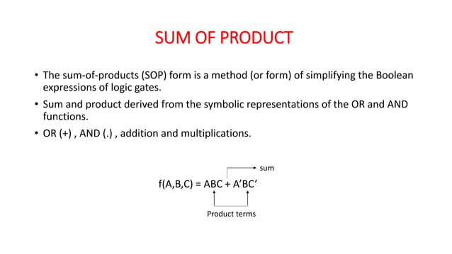 SUM OF PRODUCT AND PRODUCT OF SUM FORM .pptx