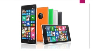 Windows Phone
Desarrollado por Microsoft, es utilizado básicamente por
los terminales o Smartphone de gama alta de Nokia.
Características
 Está diseñado para ser similar a las versiones de escritorio de Windows
estéticamente
 Tiene la posibilidad de utilizar importantes herramientas pertenecientes
a las suites Office Mobile, Outlook Mobile e Internet Explorer.
 Skype estará completamente integrado en Windows Phone 8, música en
streaming Pandora, podremos crear “habitaciones” de usuarios en el
PeopleHub, en las que podremos crear grupos para chats privados,
compartir calendarios y notas públicas.
 