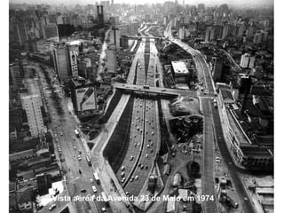 Vista aérea da Avenida 23 de Maio em 1974
 