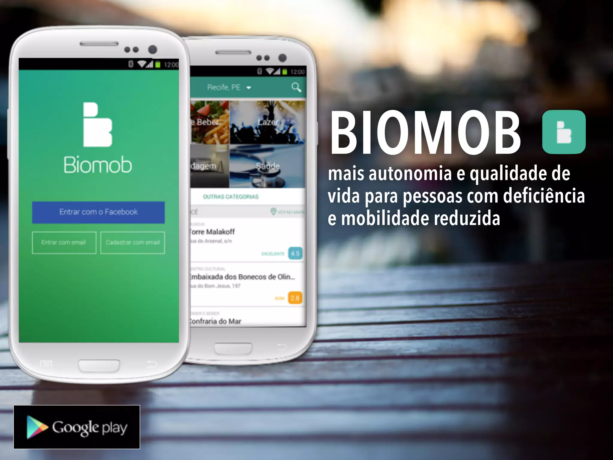 BIOMOBmais autonomia e qualidade de
vida para pessoas com deficiência
e mobilidade reduzida
 
