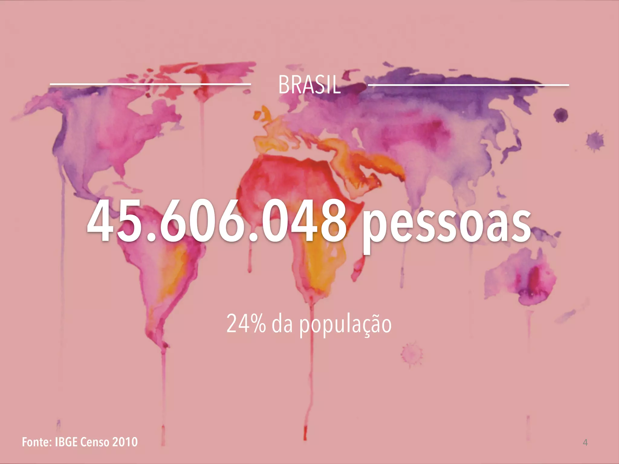 4
45.606.048 pessoas
Fonte: IBGE Censo 2010
BRASIL
24% da população
 