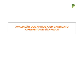 Aprovação do governo no município de São Paulo - Maio 2016