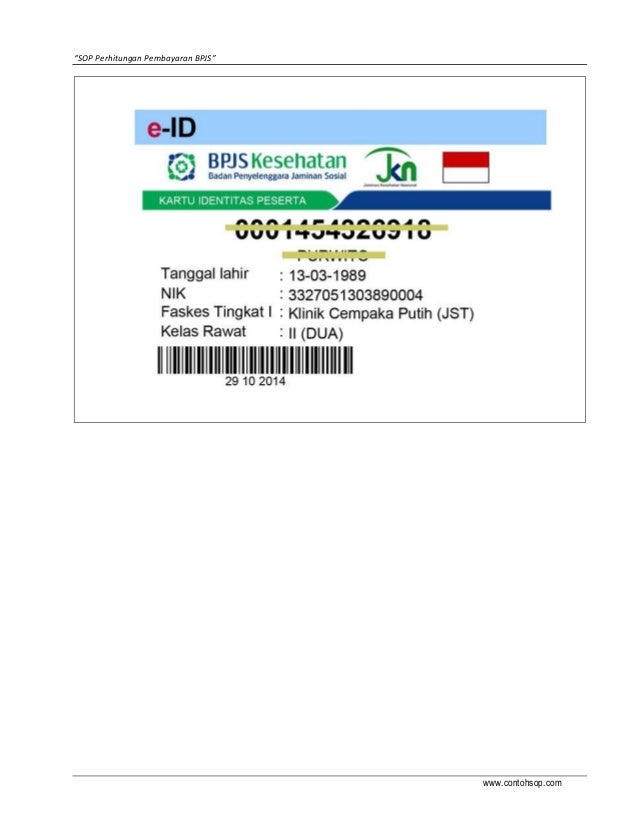 SOP PERHITUNGAN & PEMBAYARAN BPJS KETENAGAKERJAAN dan BPJS 