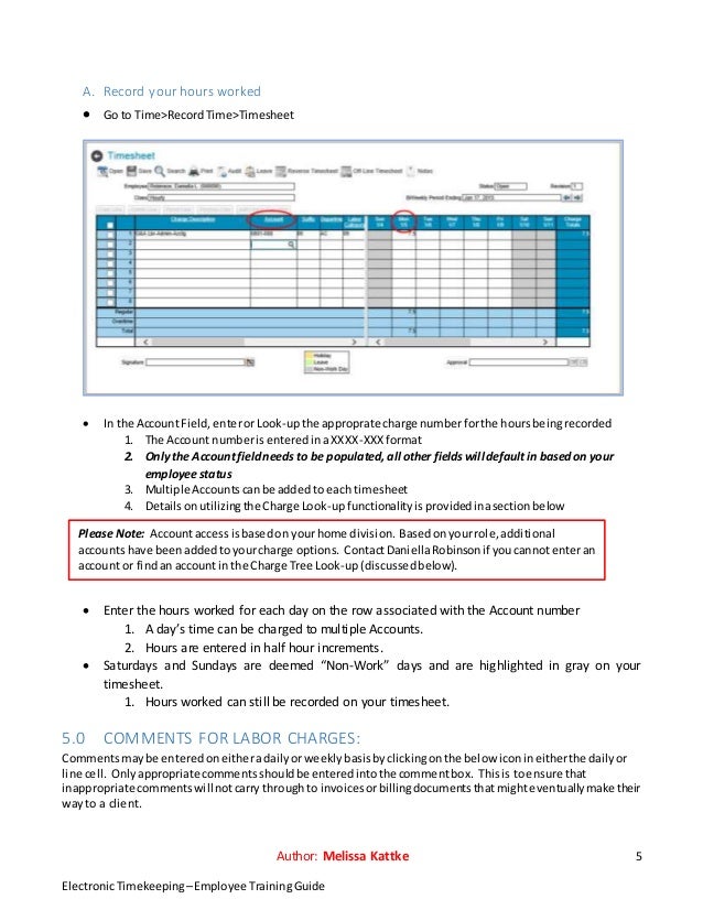 standard time sheet