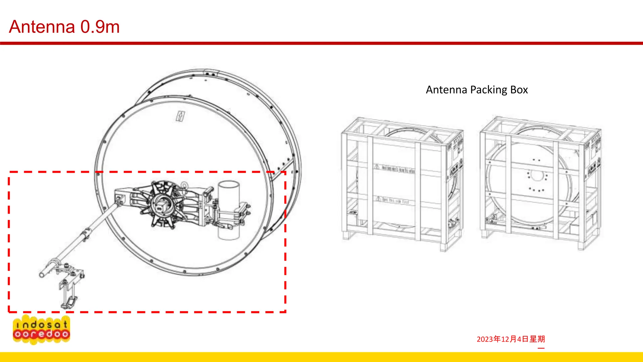 2023年12月4日星期
一
Antenna 0.9m
Antenna Packing Box
 