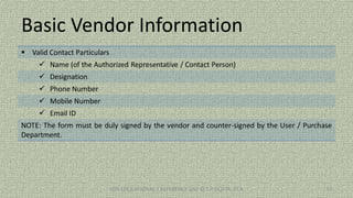 Standard Operating Procedures for Vendor Master Management in ERP | PDF