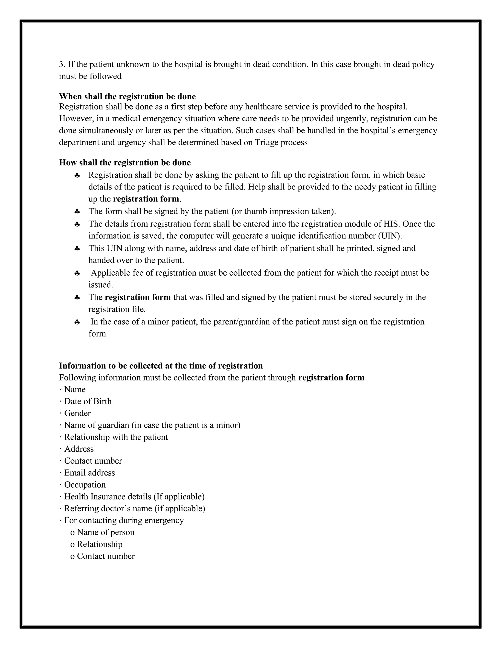 SOP for Admission of patient procedure.docx