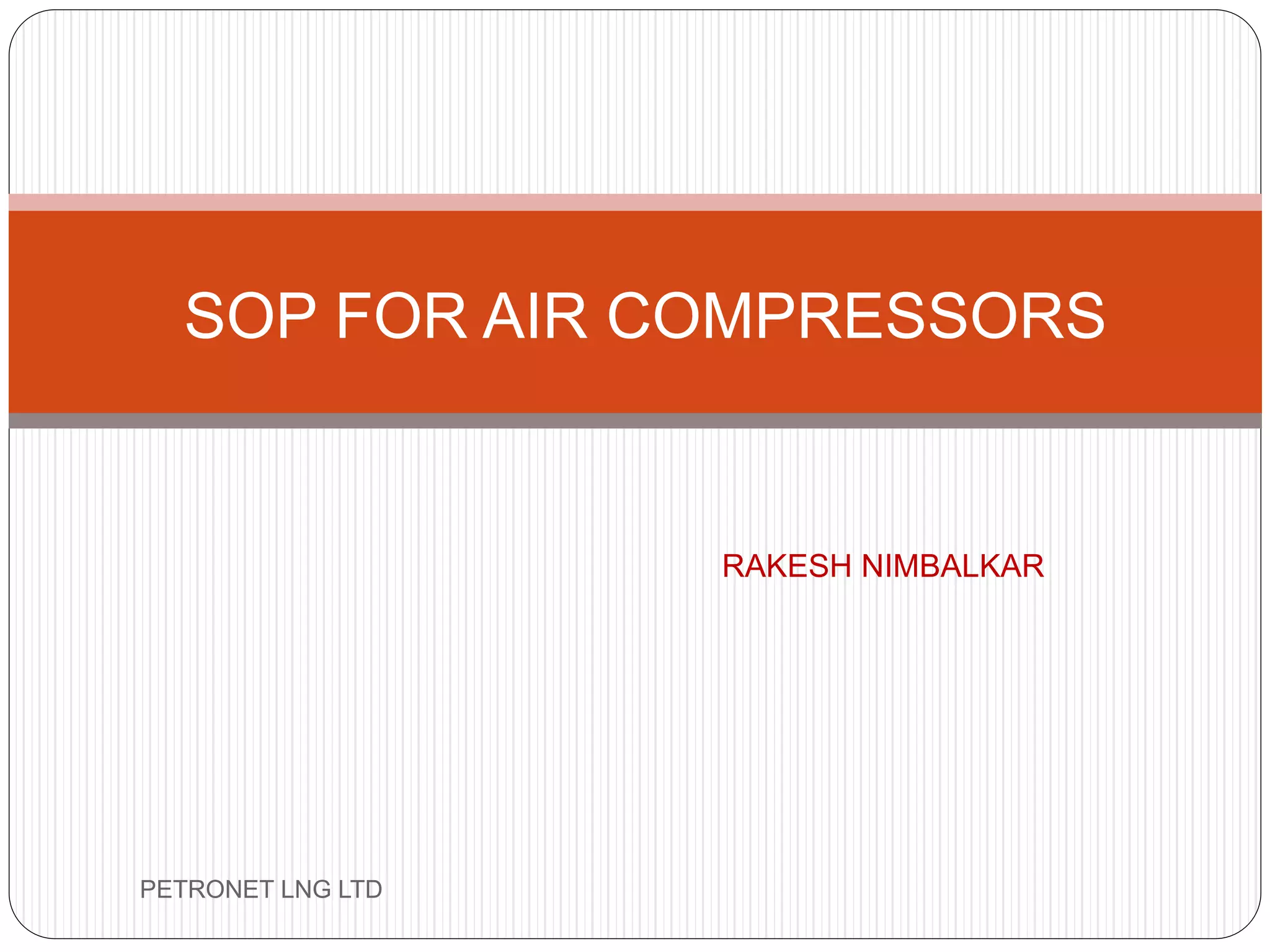 Sop for air compressors PPT