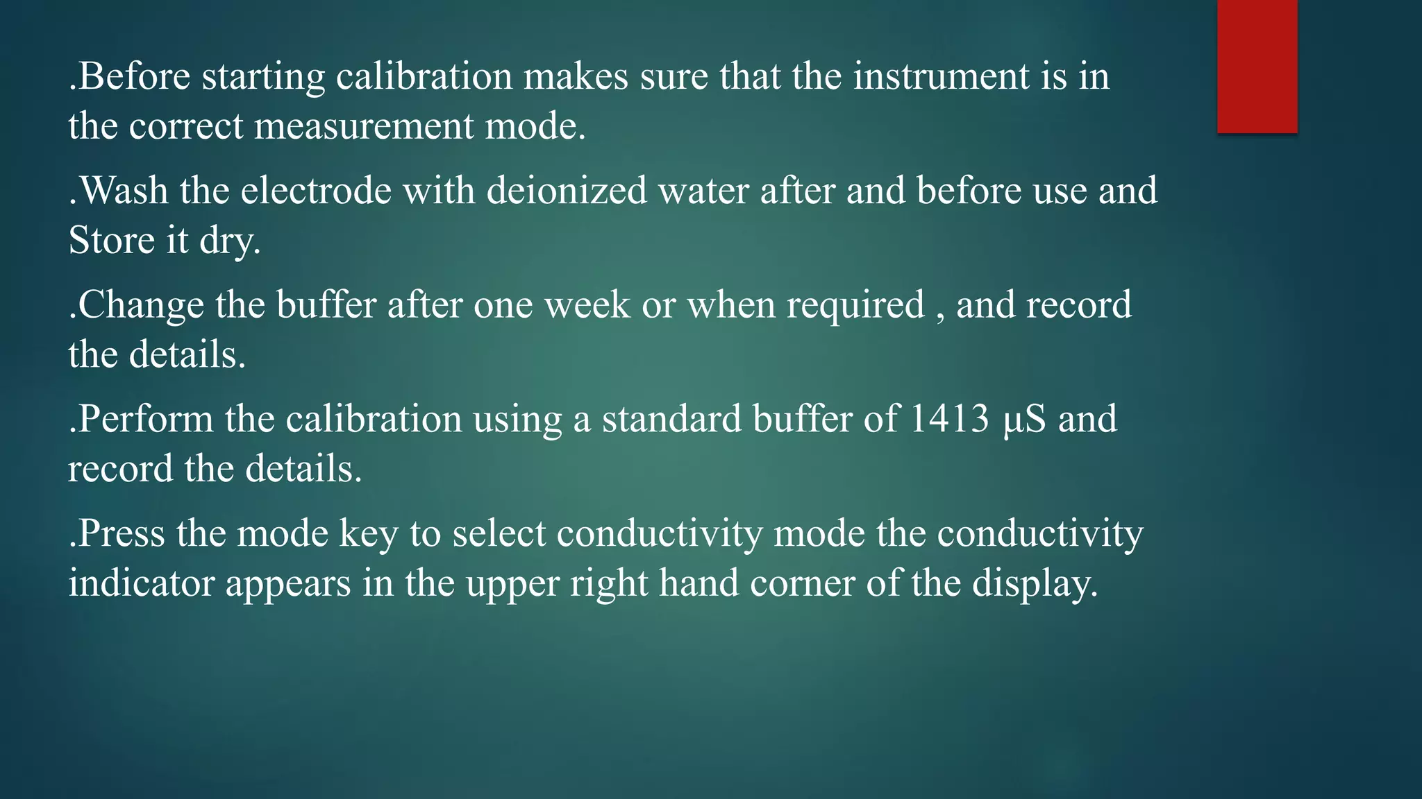 Sop for conductivity meter PPT