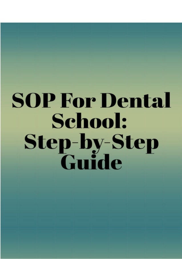 sop-for-dental-school-step-by-step-guide