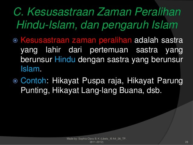 Contoh Hikayat Karya Sastra Melayu - Contoh Raffa